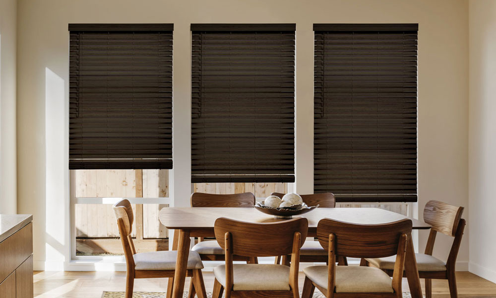 Faux Wood Blinds with SmartPrivacy